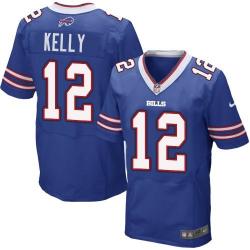 [Elite] Kelly Buffalo Football Team Jersey -Buffalo #12 Jim Kelly Jersey (Blue)