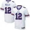 [Elite] Kelly Buffalo Football Team Jersey -Buffalo #12 Jim Kelly Jersey (White)