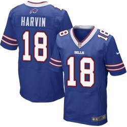 [Elite] Harvin Buffalo Football Team Jersey -Buffalo #18 Percy Harvin Jersey (Blue)