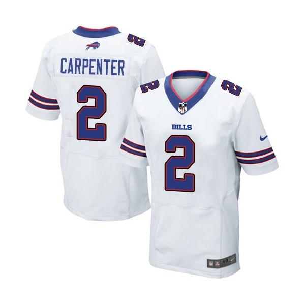 [Elite] Carpenter Buffalo Football Team Jersey -Buffalo #2 Dan Carpenter Jersey (White)