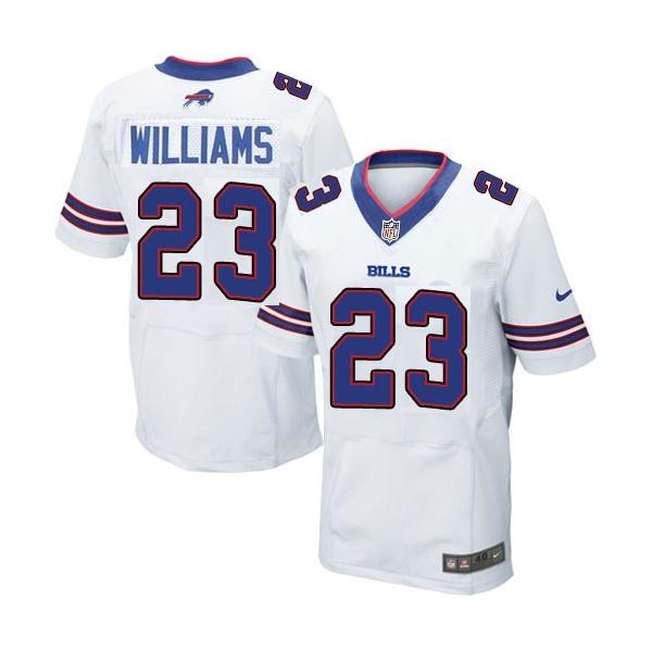 [Elite] Williams Buffalo Football Team Jersey -Buffalo #23 Aaron Williams Jersey (White)