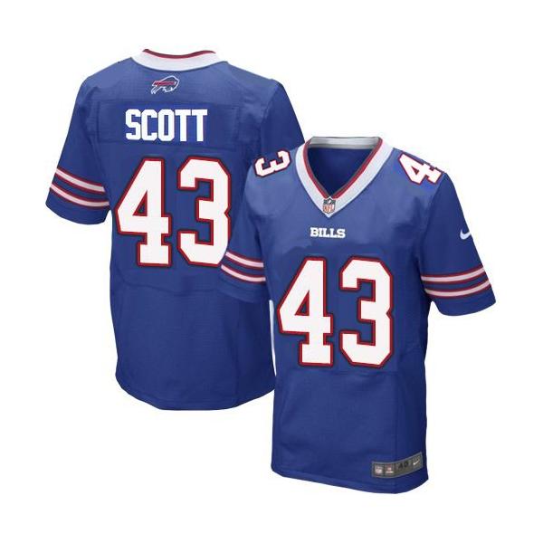 [Elite] Scott Buffalo Football Team Jersey -Buffalo #43 Bryan Scott Jersey (Blue)