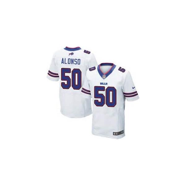 [Elite] Alonso Buffalo Football Team Jersey -Buffalo #50 Kiko Alonso Jersey (White)