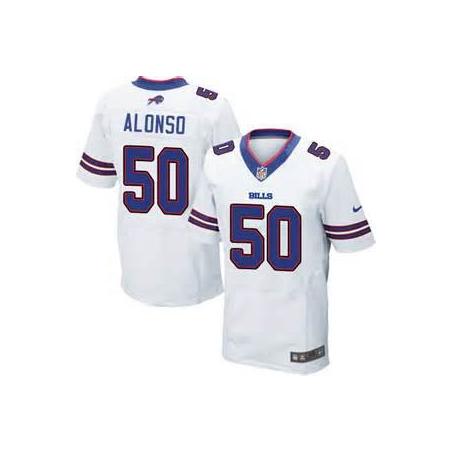 [Elite] Alonso Buffalo Football Team Jersey -Buffalo #50 Kiko Alonso Jersey (White)