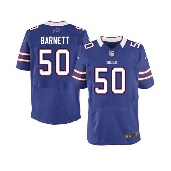 [Elite] Barnett Buffalo Football Team Jersey -Buffalo #50 Nick Barnett Jersey (Blue)