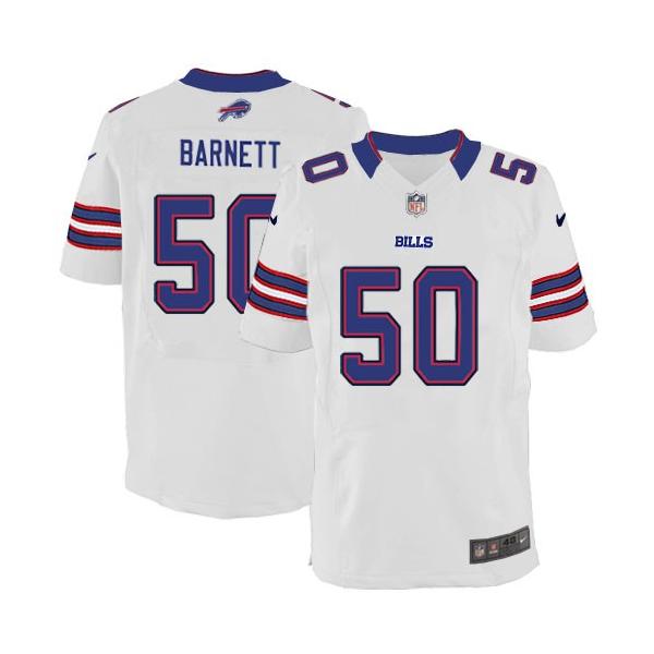 [Elite] Barnett Buffalo Football Team Jersey -Buffalo #50 Nick Barnett Jersey (White)