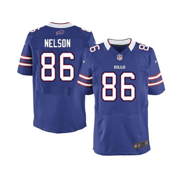 [Elite] Nelson Buffalo Football Team Jersey -Buffalo #86 David Nelson Jersey (Blue)