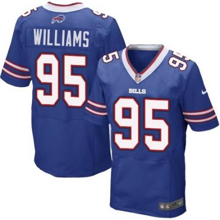 [Elite] Williams Buffalo Football Team Jersey -Buffalo #95 Kyle Williams Jersey (Blue)