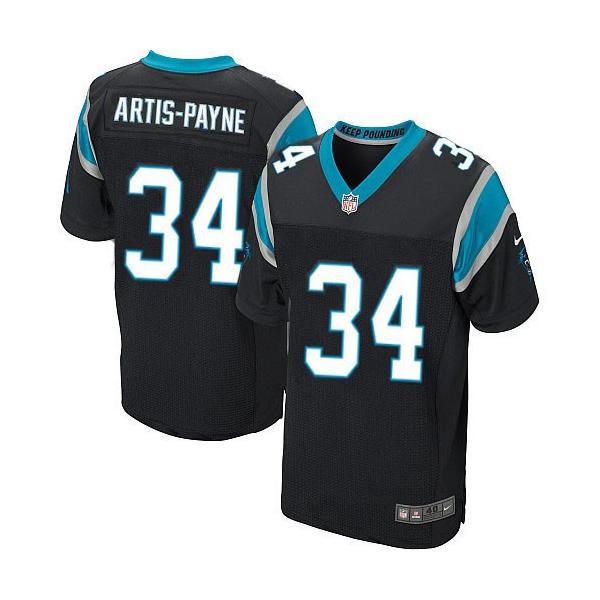 [Elite] Artis-Payne Carolina Football Team Jersey -Carolina #34 Cameron Artis-Payne Jersey (Black)