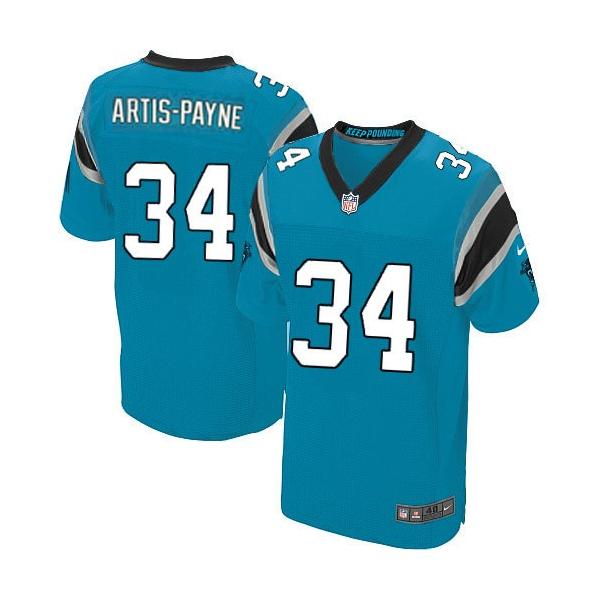 [Elite] Artis-Payne Carolina Football Team Jersey -Carolina #34 Cameron Artis-Payne Jersey (Blue)