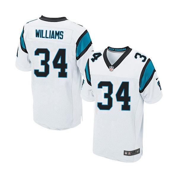 [Elite] Williams Carolina Football Team Jersey -Carolina #34 DeAngelo Williams Jersey (White)