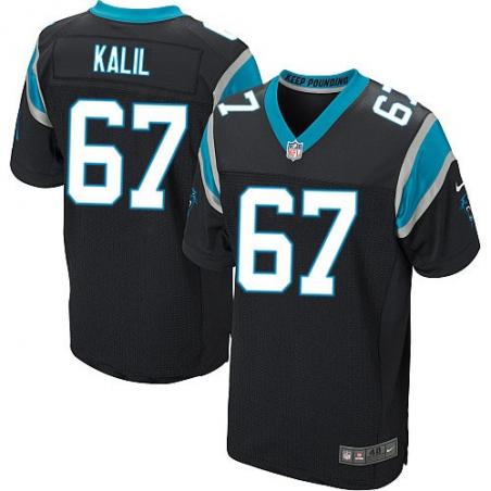 [Elite] Kalil Carolina Football Team Jersey -Carolina #67 Ryan Kalil Jersey (Black)