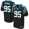 [Elite] Johnson Carolina Football Team Jersey -Carolina #95 Charles Johnson Jersey (Black)