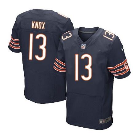 [Elite] Knox Chicago Football Team Jersey -Chicago #13 Johnny Knox Jersey (Blue)