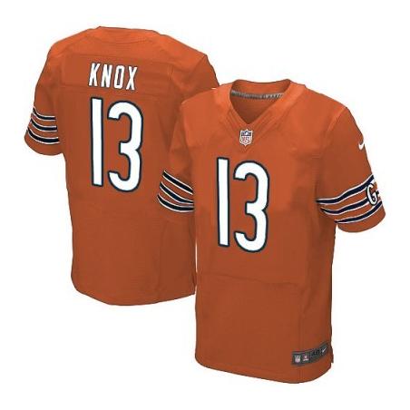 [Elite] Knox Chicago Football Team Jersey -Chicago #13 Johnny Knox Jersey (Orange)