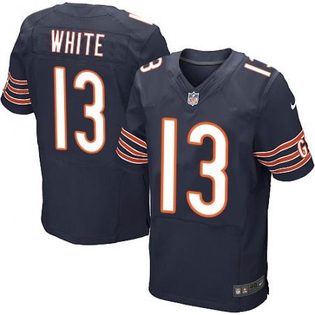 [Elite] White Chicago Football Team Jersey -Chicago #13 Kevin White Jersey (Blue)