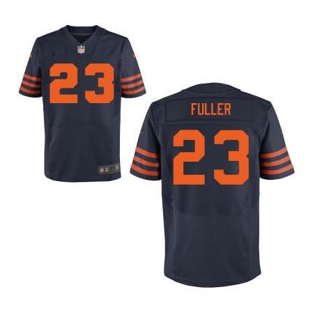 [Elite] Fuller Chicago Football Team Jersey -Chicago #23 Kyle Fuller Jersey (Blue, orange number)