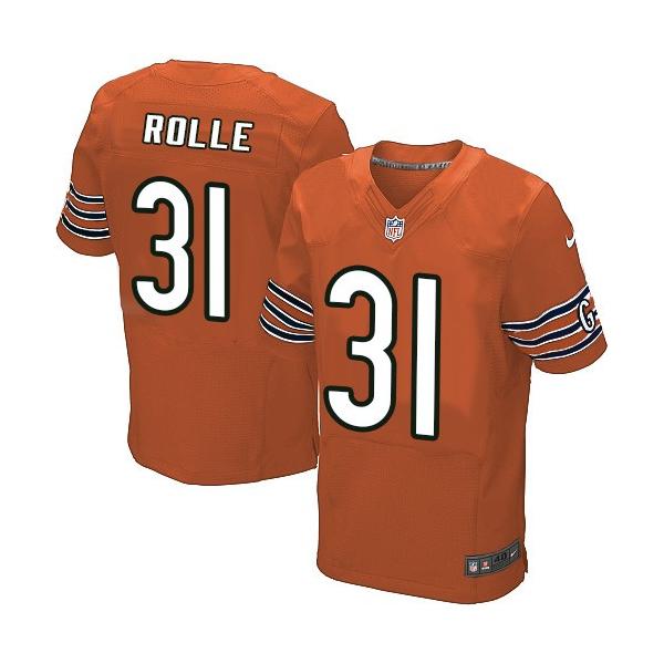 [Elite] Rolle Chicago Football Team Jersey -Chicago #31 Antrel Rolle Jersey (Orange)