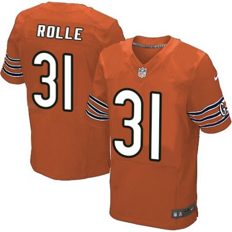 [Elite] Rolle Chicago Football Team Jersey -Chicago #31 Antrel Rolle Jersey (Orange)