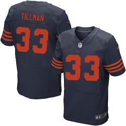 [Elite] Tillman Chicago Football Team Jersey -Chicago #33 Charles Tillman Jersey (Blue Orange Number)