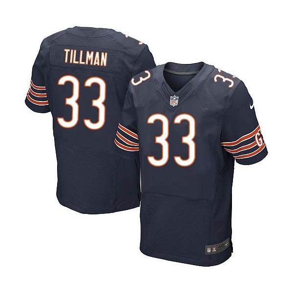 [Elite] Tillman Chicago Football Team Jersey -Chicago #33 Charles Tillman Jersey (Blue)