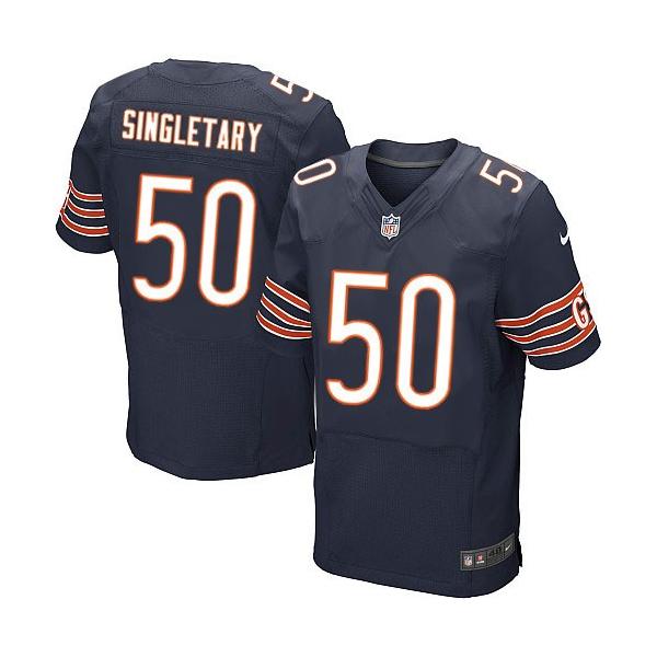 [Elite] Singletary Chicago Football Team Jersey -Chicago #50 Mike Singletary Jersey (Blue)