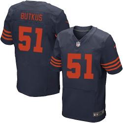 [Elite] Butkus Chicago Football Team Jersey -Chicago #51 Dick Butkus Jersey (Blue Orange Number)