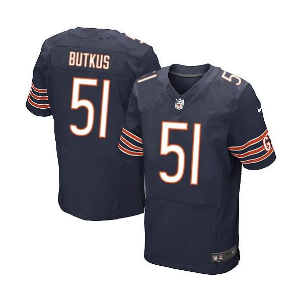 [Elite] Butkus Chicago Football Team Jersey -Chicago #51 Dick Butkus Jersey (Blue)