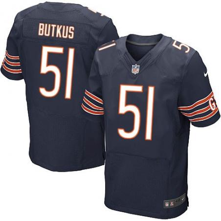 [Elite] Butkus Chicago Football Team Jersey -Chicago #51 Dick Butkus Jersey (Blue)