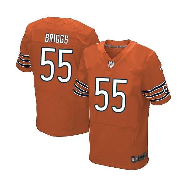 [Elite] Briggs Chicago Football Team Jersey -Chicago #55 Lance Briggs Jersey (Orange)