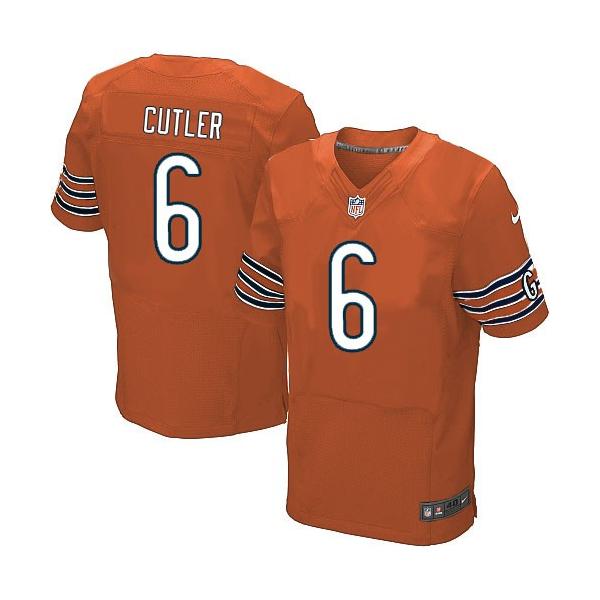 [Elite] Cutler Chicago Football Team Jersey -Chicago #6 Jay Cutler Jersey (Orange)