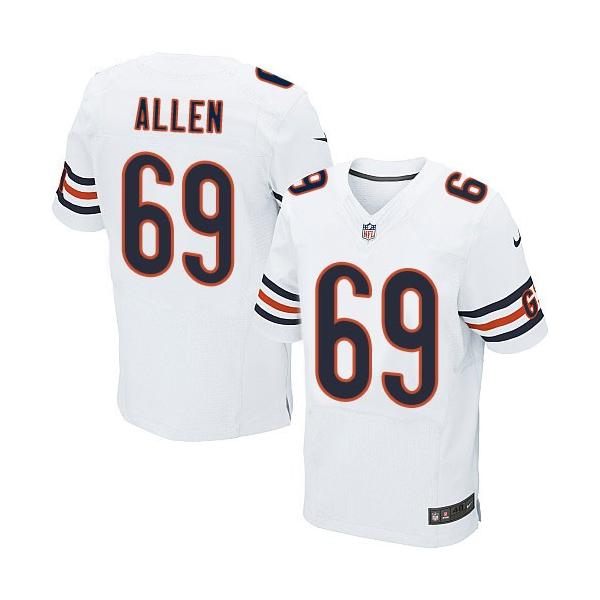 [Elite] Allen Chicago Football Team Jersey -Chicago #69 Jared Allen Jersey (White)