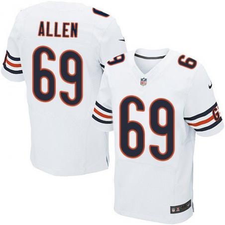 [Elite] Allen Chicago Football Team Jersey -Chicago #69 Jared Allen Jersey (White)