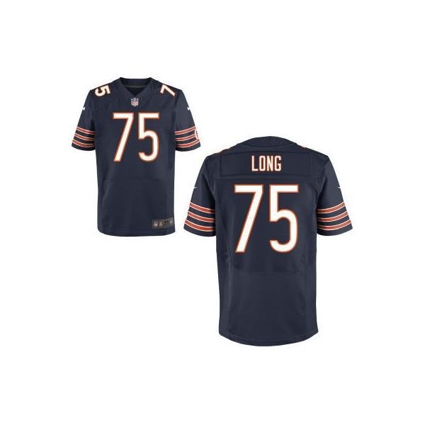 [Elite] Long Chicago Football Team Jersey -Chicago #75 Kyle Long Jersey (Blue)