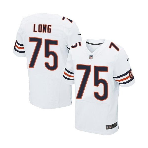 [Elite] Long Chicago Football Team Jersey -Chicago #75 Kyle Long Jersey (White)