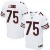 [Elite] Long Chicago Football Team Jersey -Chicago #75 Kyle Long Jersey (White)