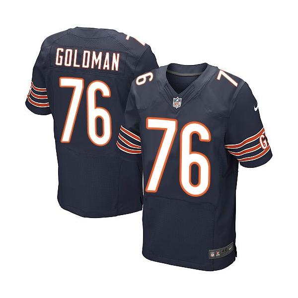 [Elite] Goldman chicago Football Team Jersey -chicago #76 Eddie Goldman Jersey (Blue)