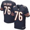 [Elite] Goldman chicago Football Team Jersey -chicago #76 Eddie Goldman Jersey (Blue)