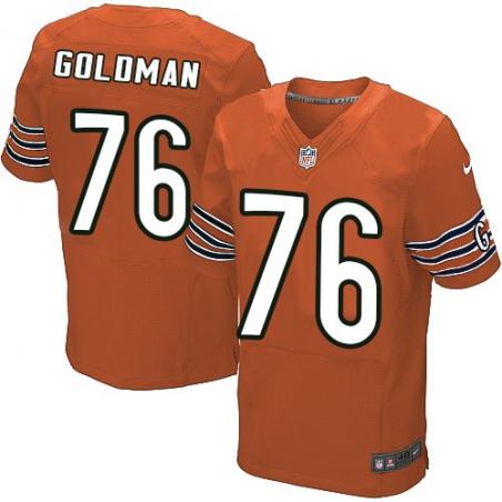 [Elite] Goldman chicago Football Team Jersey -chicago #76 Eddie Goldman Jersey (Orange)