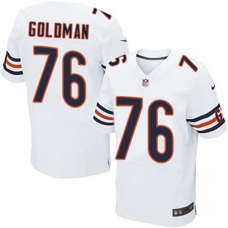 [Elite] Goldman chicago Football Team Jersey -chicago #76 Eddie Goldman Jersey (White)