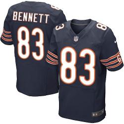 [Elite] Bennett Chicago Football Team Jersey -Chicago #83 Martellus Bennett Jersey (Blue)