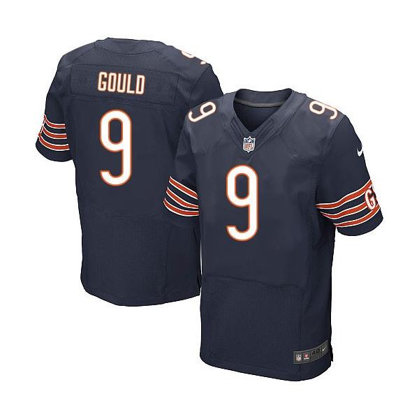 [Elite] Gould Chicago Football Team Jersey -Chicago #9 Robbie Gould Jersey (Blue)