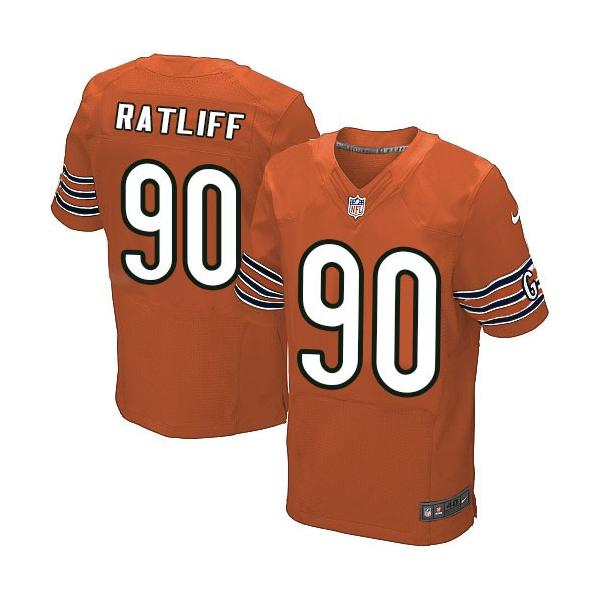 [Elite] Ratliff Chicago Football Team Jersey -Chicago #90 Jeremiah Ratliff Jersey (Orange)