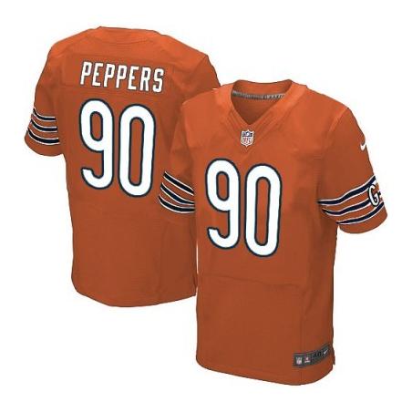 [Elite] Peppers Chicago Football Team Jersey -Chicago #90 Julius Peppers Jersey (Orange)