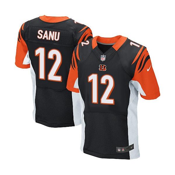 [Elite] Sanu Cincinnati Football Team Jersey -Cincinnati #12 Mohamed Sanu Jersey (Black)