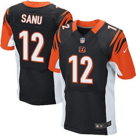 [Elite] Sanu Cincinnati Football Team Jersey -Cincinnati #12 Mohamed Sanu Jersey (Black)