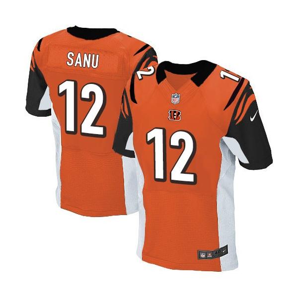 [Elite] Sanu Cincinnati Football Team Jersey -Cincinnati #12 Mohamed Sanu Jersey (Orange)