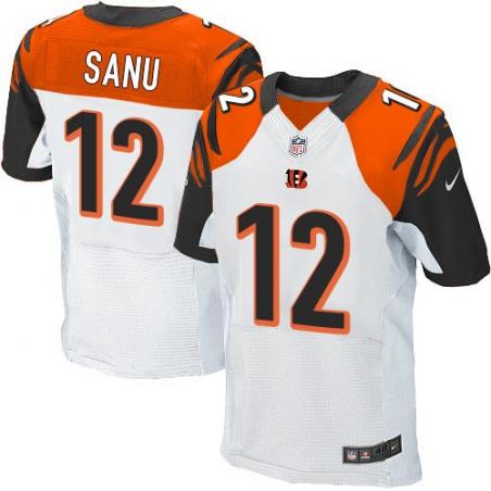 [Elite] Sanu Cincinnati Football Team Jersey -Cincinnati #12 Mohamed Sanu Jersey (White)