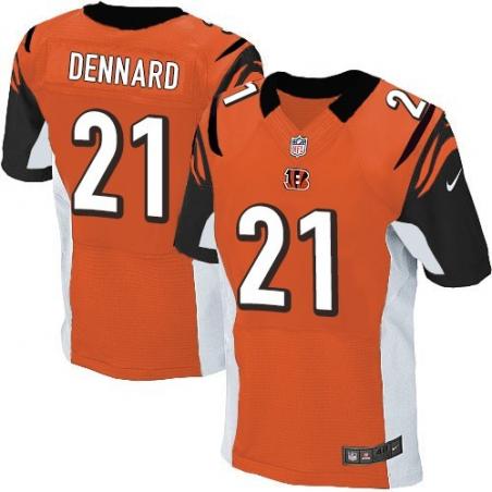 [Elite] Dennard Cincinnati Football Team Jersey -Cincinnati #21 Darqueze Dennard Jersey (Orange)