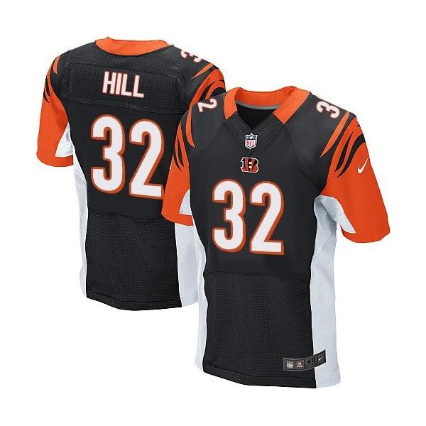 [Elite] Hill Cincinnati Football Team Jersey -Cincinnati #32 Jeremy Hill Jersey (Black)